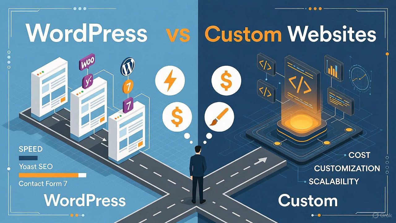wordpress vs custom website